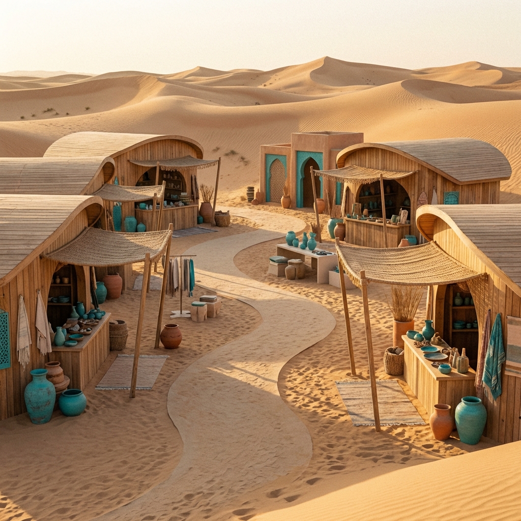 Un bazar bullicioso con varios productos